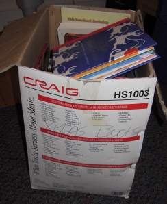 The Christmas book box.  Not really the way the books should be stored