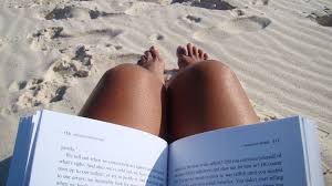 reading at beach
